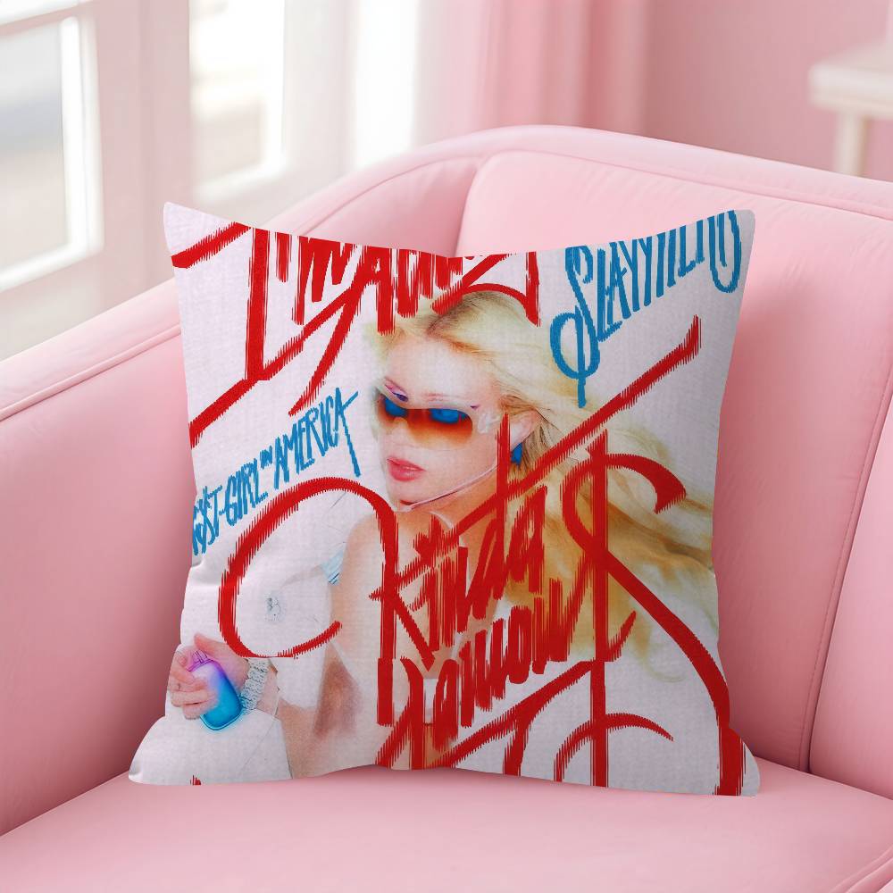 Singer SSlayyyter Worst Girl in America  Pillow Cover for Bedroom Room and Living Room Sofa Decorative Cushion Cover
