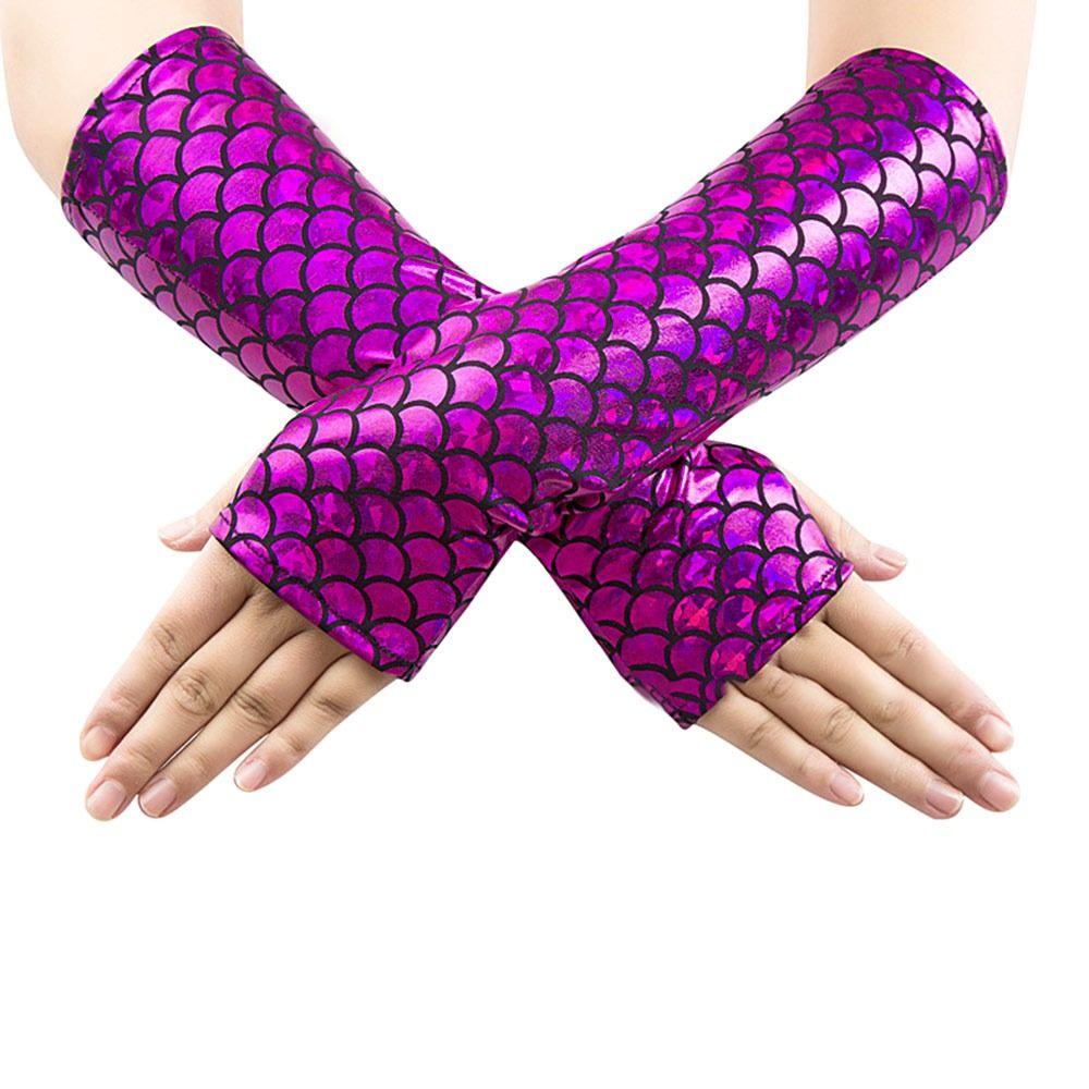 Красочные нарукавники длинные защита от солнца модные готические митенки Хэллоуин сцена