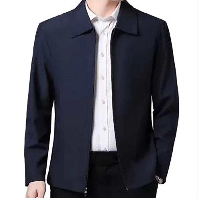 Мужская весенне-осенняя тонкая часть пиджака с лацканами большого размера, пиджак для папы, мужская повседневная деловая удобная куртка
