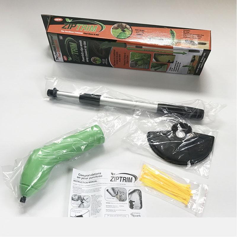 Аккумуляторный триммер для живой изгороди, кромочный триммер, работает со стандартными кабельными стяжками, садовый кусторез, для сорняков