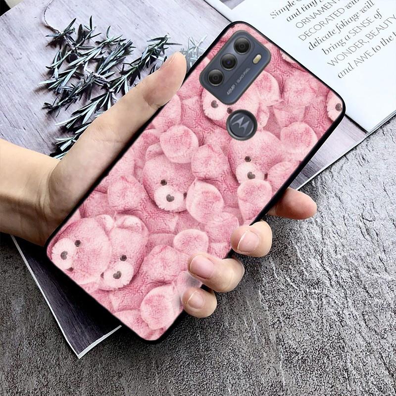 Милый Чехол-Медведь Для Motorola G Stylus 5G G Play G35 G45 G54 G24 G86 G04S E13 E14 E32 E32S