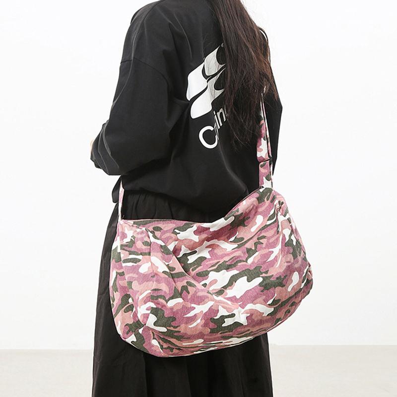 New Women's Bag Leopard Print Canvas Crossbody Bag Y2K Trendy Travel Shoulder Bags Tote Bag Female Student Handbags CLE