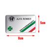 AAACP1 Car Aluminum Badge Body Decor Sticker For Alfa Romeo Italy Giulietta GT 159 147 156 Mito Brera Giulia F1 Stelvio Volante Clover