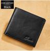Самый продаваемый мужской кожаный кошелек тройного сложения с ретро-оттенком, первым слоем коровьей кожи, защитой от кражи и размагничивания.