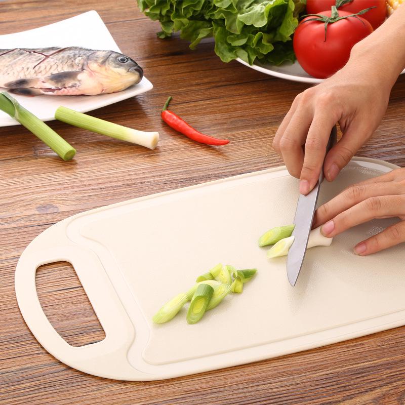 Eco-Friendly Wheat Straw Chopping Block Nonslip Anti Overflow Cutting Board