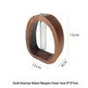 Walnut Solid Wood & Glass Hydroponic Vase for Home - Perfect for Green Plants, Fresh Flowers, and Desktop Arrangements