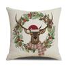 Sofa Home Decor Red Truck Deer Chair Pillow Cover Cushion Cover Pillowcase Christmas