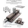 2,3 Inches Door Latch Sliding Lock Door Drawer Barrel Bolt Protective, Silver Thick Aluminum Alloy Unlatching Door Lock with