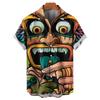 Summer Skull 3d Hawaiian Shirt for Man Oversized Casual Men's Shirts Streetwear Beach Male Tops Short Sleeve Blouse Trendy Tees