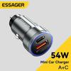 Essager 54W USB Car Charger 5A Fast Charing QC 3.0 PD 3.0 SCP AFC USB Type C Car Phone Chargers for IPhone Huawei Samsung Xiaomi
