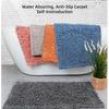 Luxury Soft Microfiber Shaggy Mats Bath Mat for Bathroom Anti Slip Bathroom Rug In The Toilet Absorbent Fur Bathroom Rug
