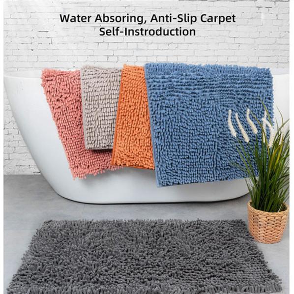 Luxury Soft Microfiber Shaggy Mats Bath Mat for Bathroom Anti Slip Bathroom Rug In The Toilet Absorbent Fur Bathroom Rug