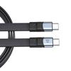 240 Вт USB C - USB C кабель для зарядки плоский нейлоновый шнур синхронизации данных зарядный шнур эффективный тип C шнур быстрый для телефона 15 Pad
