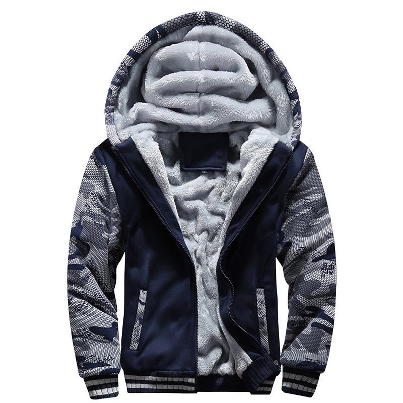 Men's Jacket Thicken Winter Jackets Men Fleece Long Sleeve Coat Man Casual Hoodies Streetwear Coats
