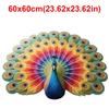 Soft Peacock Carpet Special-shaped Door Gasket Durable Blanket  for Living Room Tea Table Bedside