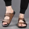 Men's Slippers Original Designer Casual Sandals Luxury Genuine Leather Slippers Outdoor Beach Slippers for Men Summer Flip Flops