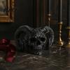 Прочный материал PLA Ремесла 3D-печатный череп козы с рогами Готский череп дьявола с рогами Овен Хэллоуин Темная настольная статуэтка для дома и офиса
