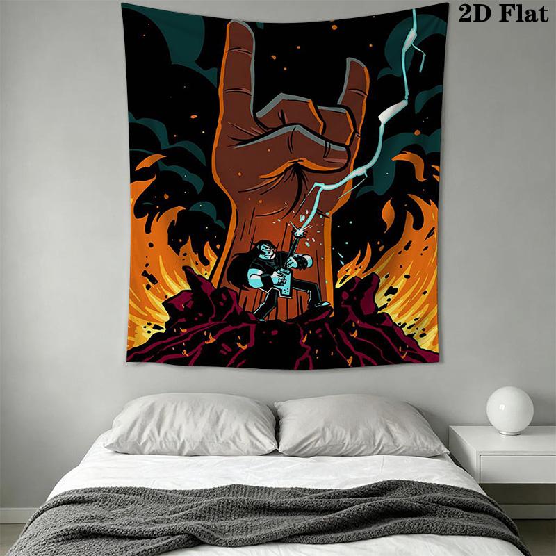 Rock Gesture Pattern Home Decor Tapestry, Wall Hanging, Decorative RV Wall Cloth.ZGT0914085