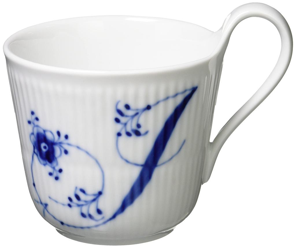 Imported Royal Copenhagen Blue Fluted Plain High Handle Mug 330ml Wedding Gift 1027470 [Regular Product] "I"