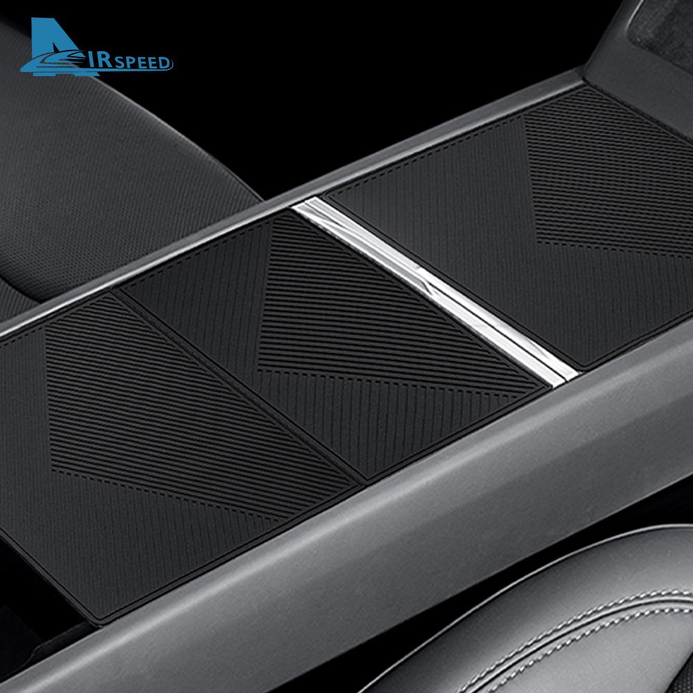 Silicone Car Central Console Storage Armrest Box Sticker for Tesla Model Y Juniper Launch 2025-UP Model 3 Highland Accessories