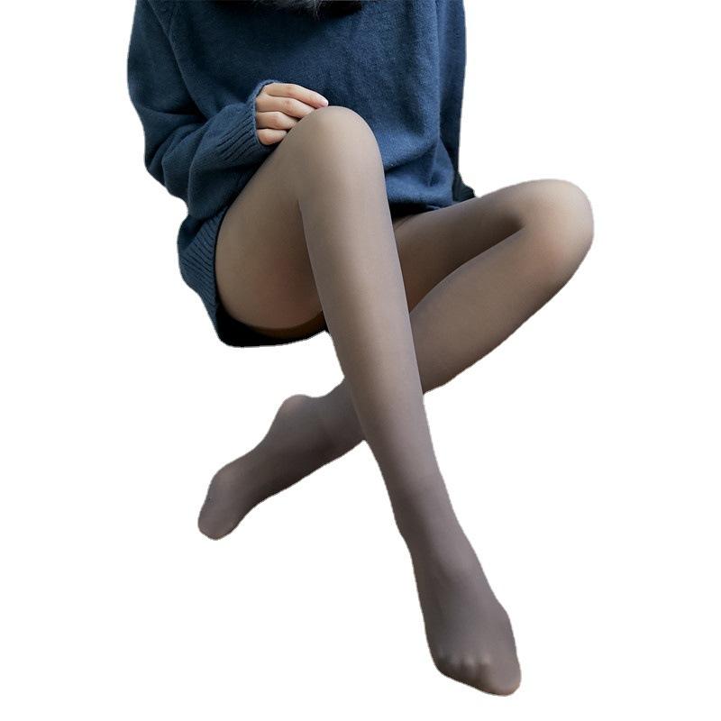 New Winter Warm Tights Pantyhose Women Fleece Socks High Waist Thermal Stocking Insulated Pants Fake Translucent Leggings Tights