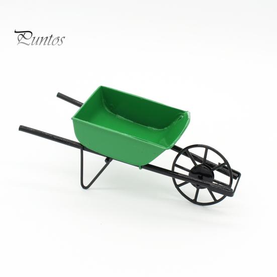 Кукольный домик, тележка с высокой детализацией, украшение, металлическая мини-тачка, сказочные садовые аксессуары для сцены, реквизит