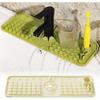 Kitchen Sink Splash Guard With Toothbrush Holders, Silicone Sink Draining Mat Behind Faucet, For Kitchen Bathroom Sink Protectors Accessories 2pcs