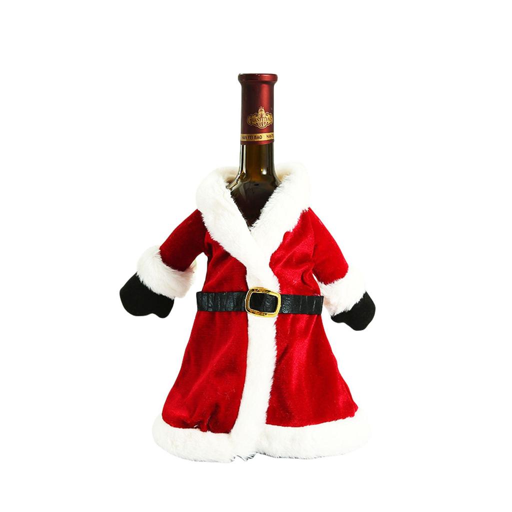 Festive Christmas Wine Bottle Cover - Creative Table Decoration