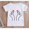 Милая футболка с принтом GirlsThan Heart унисекс Harajuku футболка детская одежда с рисунком топ на возраст от 1 до 13 лет детская одежда на день рождения