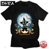 Halloween Skeleton Funny Tshirt Little Ghost Creative Gift Tee Casual Short Unisex Unisex Soft Clothing Tee Tops Streetwear Vintage