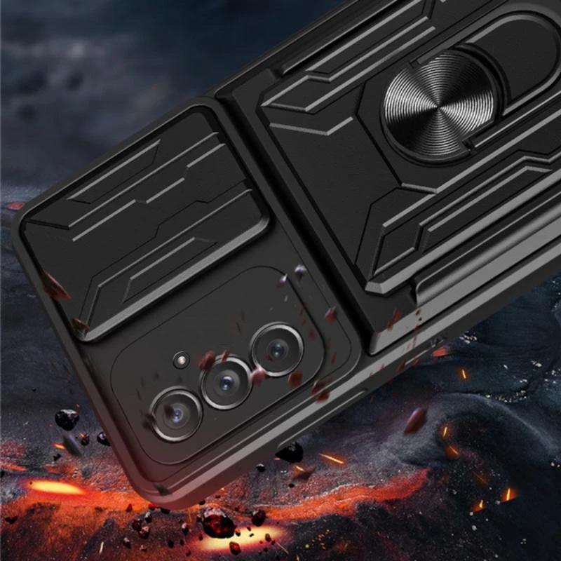 Слайд-объектив Защитный кошелек Держатель для карт памяти Чехол для телефона Samsung A04s A04 Броня Противоударный чехол