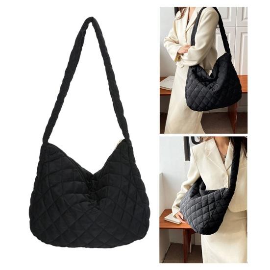 Сумка через плечо Cloud Lattice на молнии, однотонная, стеганая, повседневная сумка-тоут для улицы, путешествий, офиса, вечеринки