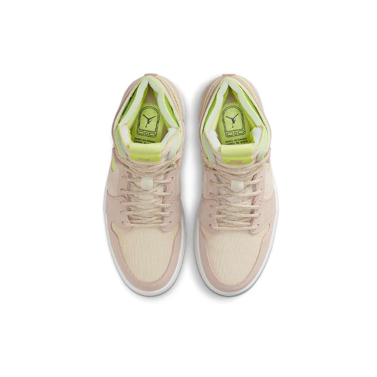Air Jordan 1 High Zoom Comfort Lemon Twist Женские кроссовки Розовый жемчужно-белый Fossil CT0979-200