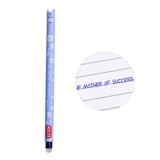 Стирающаяся ручка 0,7 мм с черными чернилами, с мягкой рукояткой, приятной для кожи, с милыми колпачками в виде животных, кнопочный механизм, перезаправляемые ручки, школьные принадлежности