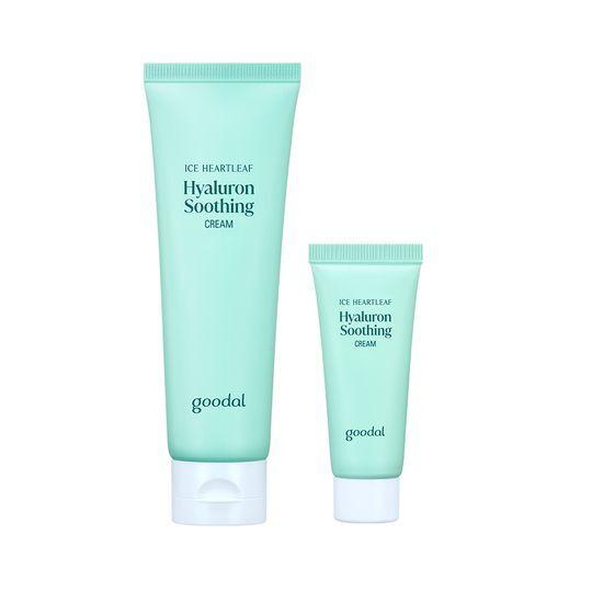 Goodal Houttuynia cordata Гиалуроновый успокаивающий крем 80 мл + 20 мл спец. (подарок в виде брелока с дистанционным управлением и наклейки)