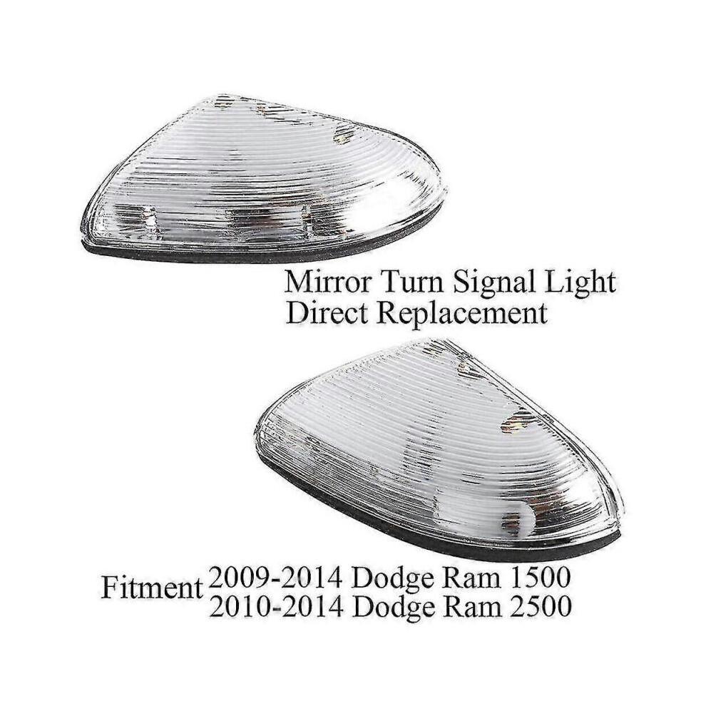(Passenger) Front Driver & Passenger Side Led Mirror Turn Signal Light For 2009-2014 Dodge Ram 1500 2500 68064948aa & 68064949aa