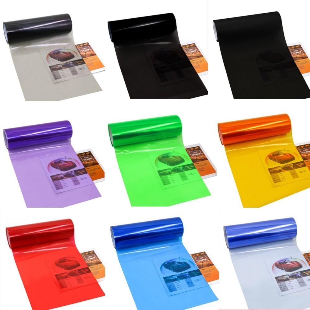 Пленка для автомобильных фар Автомобильная дымчатая пленка для противотуманных фар Пленка-тонировка для фар и задних фонарей Виниловая пленка Лист Наклейка Водонепроницаемая пленка для кузова автомобиля Чехол Стайлинг автомобиля