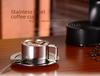 Набор из двухслойных кофейных чашек из нержавеющей стали 304 с блюдцем и ложкой (Защита от ожогов, изоляция)