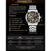 VA VA VOOM Hollow Calendar Men's Watch Multifunctional Diamond Inlaid Steel Band Waterproof Watch