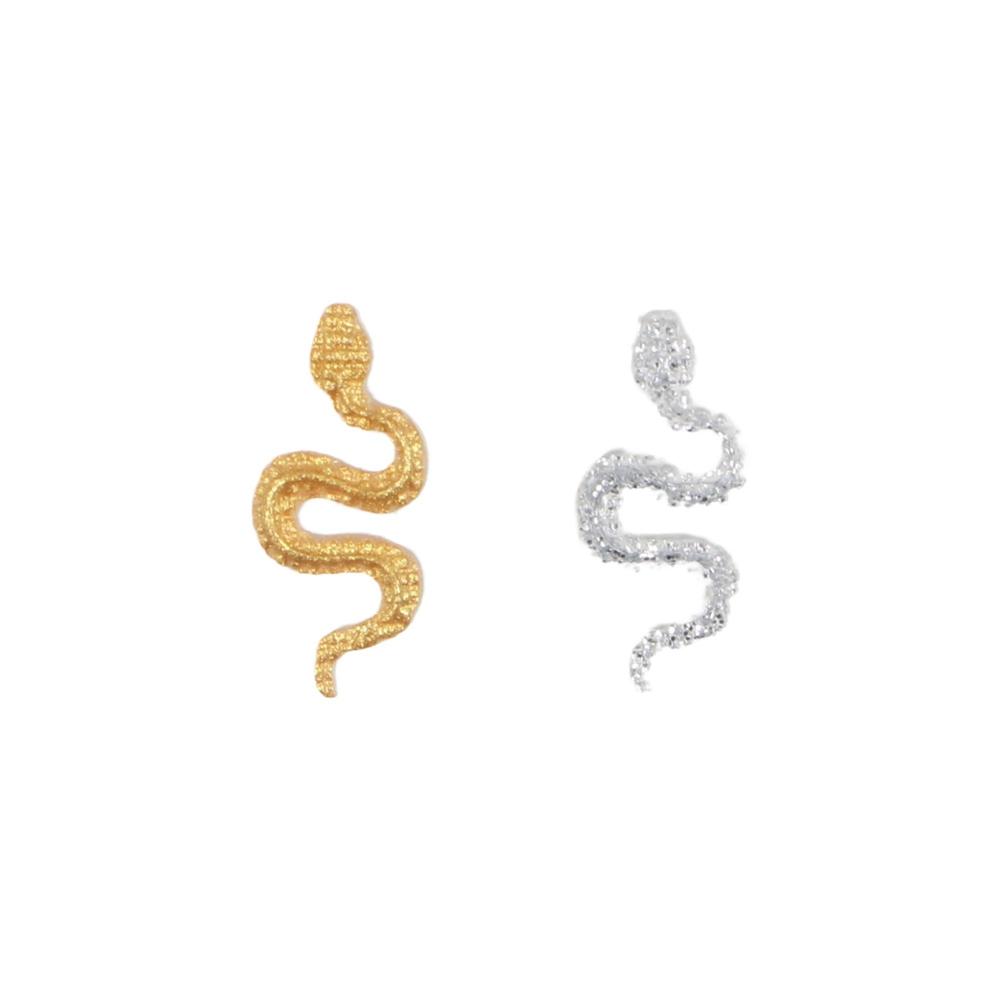 50 Pcs Mini Snake Nail Art Accessories Flatback Snake Nail Stickers DIY Nail Art Decoration  Women