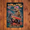 Металлический Постер Жестяная Табличка Rat Fink Мультяшный 8x12 Дюймов Винтажный Настенный Декор для Дома Гаража Бара Мужской Уголок
