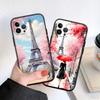 BF87 Париж Эйфелева башня Мягкий чехол для телефона iPhone 16 15 14 13 12 Pro Max Plus Mini