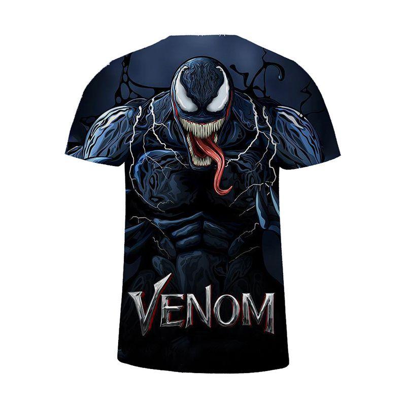 Stylish Women Men Movie Venom Comic Print Casual 3d T-shirt For All Seasons
