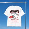 Funny Teeth Board Game Shirt Horror Humor Graphic Tee Retro Gift