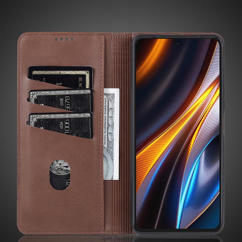 Роскошный магнитный адсорбционный кожаный чехол для Xiaomi POCOPHONE POCO X4 GT 6.6" Flip Cover Защитный чехол Fundas Coque