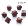 7-Piece Carved Pattern Polyhedral Dice Set - D4 D6 D8 D10 D% D12 D20 - For Tabletop Games
