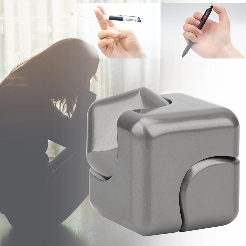 Красочный кубический квадратный ручной спиннер, гироскоп для пальцев, игрушки для снятия стресса и тревоги(Серый)