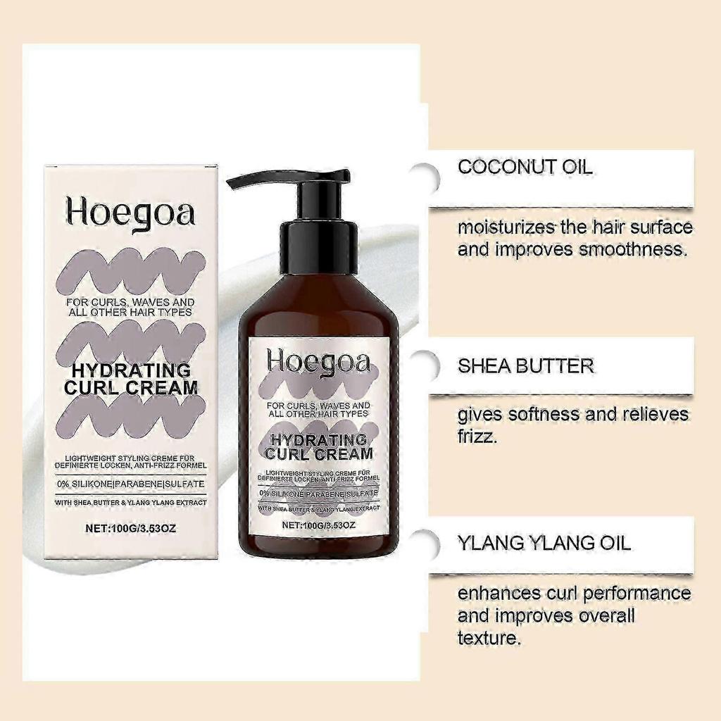 Curls Strong Hold Gel + Hydrating Curl Cream Set, Long-lasting Extra Strong Scrunch Gel for Defined Curls, Curl Cream for Smooth & Defined Curls, Anti