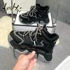Женская обувь Plus Velvet Keep Warm Gaobang Running Casual Mixed Colors Waterproof Platform Sneakers Women 2024 Fashion Winter