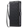 For Motorola Edge 60 Pro 5G Leather Case Rhombus Texture Wallet Stand Phone Cover with Wrist Strap